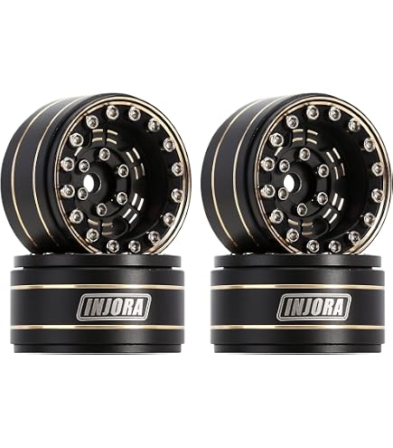 Jantes Roues 1.0 RC Beadlock Acier Estampé Marron Pour TRX4M, SCX24, Axial AX24 Et Plus