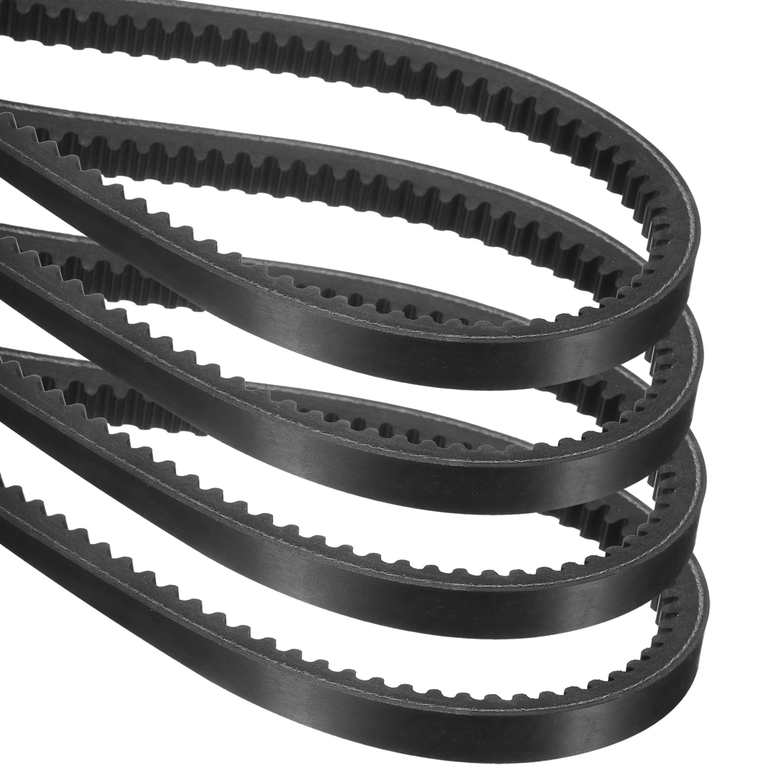 uxcell 4Pcs AX52 EPDM V-Belt, Raw Edge Cogged