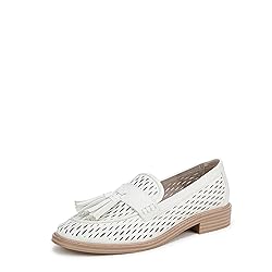 Franco Sarto Womens Carolyn Low Loafer White Cage 8 W