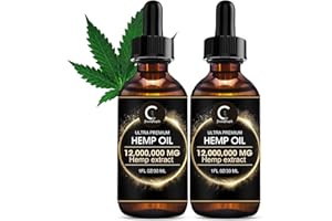GPGP GreenPeople (2Pack) Natural Hemp Oil Extract 12,000,000MG, Immune System Support, Focus Calm, Stress, Mood, Pure Extract, Rich in Omega 3&6&9 Fatty Acids, 2 fl.oz.
