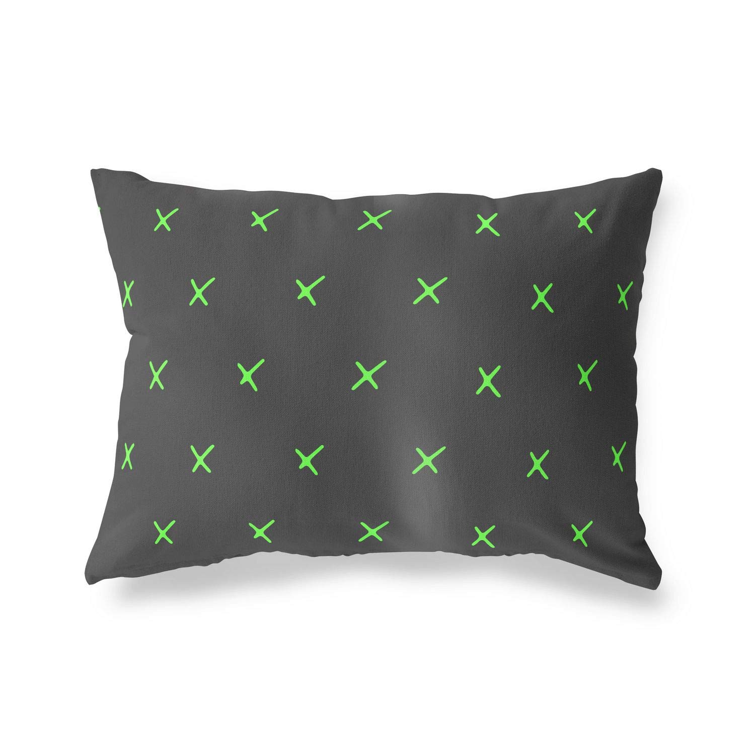 Bonamaison Decorative Cushion Cover Neon Green & Fume, Throw Pillow Covers, Home Decorative Pillowcases for Livingroom, Sofa, Bedroom, Size: 35x50 Cm - Designed and Manufactured in Turkey — image 1