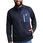 Spyder Mens Quarter Zip Pullover Sweater - Performance Fleece 1/4 Zip Pullover Mens Golf Shirts for Workout Hiking Running