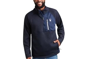 Spyder Mens Quarter Zip Pullover Sweater - Performance Fleece 1/4 Zip Pullover Mens Golf Shirts for Workout Hiking Running