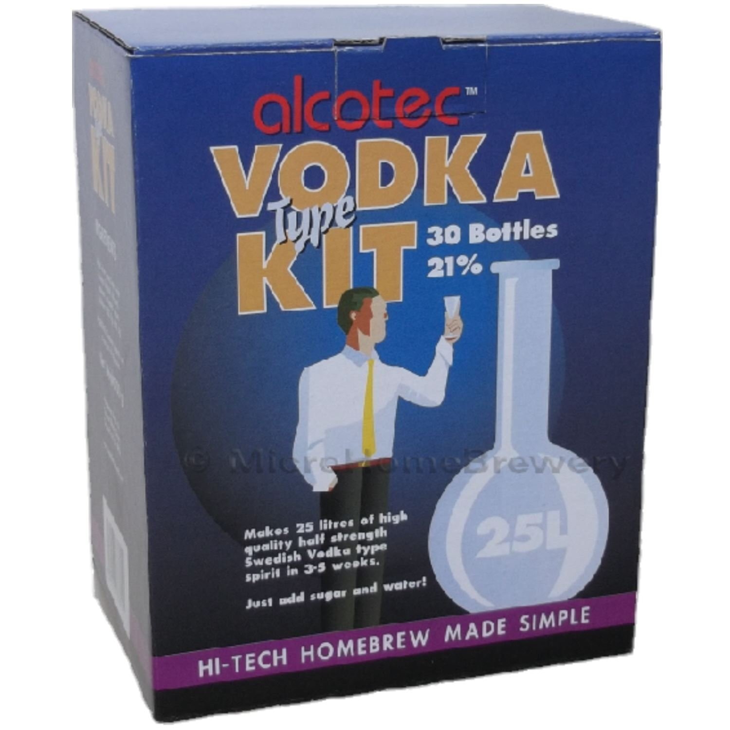 Alcotec Vodka Type Spirit Kit 21% ABV 25 Litre High Alcohol Home Brew Moonshine
