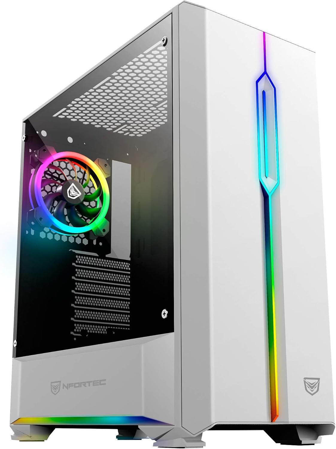 Nfortec Antares NF-CS-ANTARESW Torre Gaming, RGB, color blanco: Amazon.es: Informática