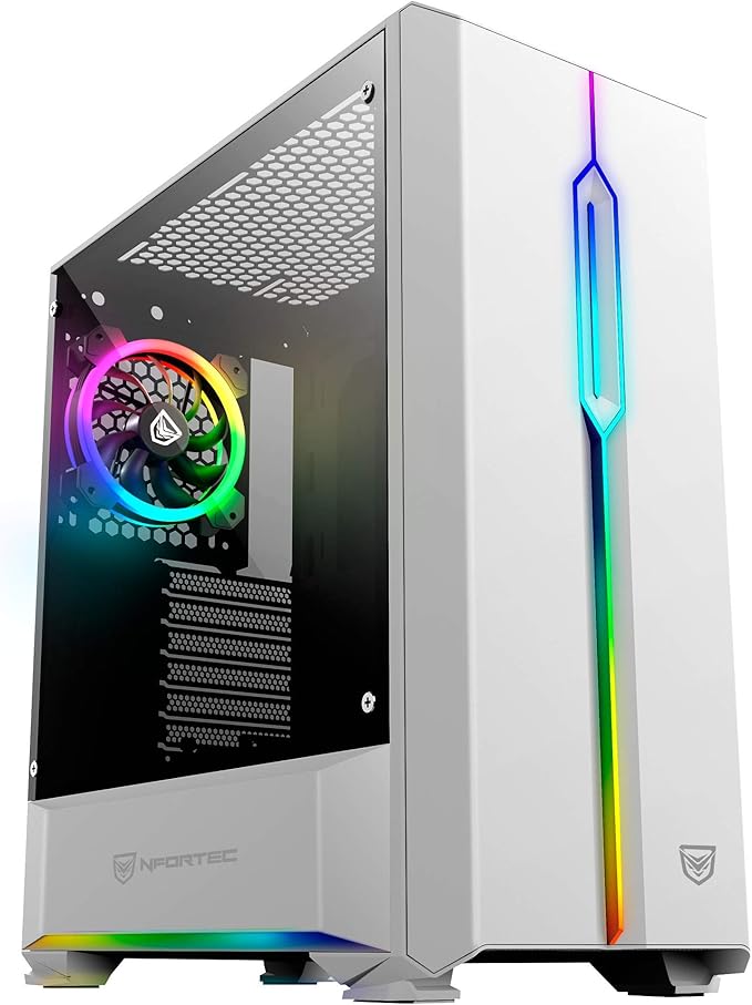 Nfortec Antares NF-CS-ANTARESW Torre Gaming, RGB, color blanco ...