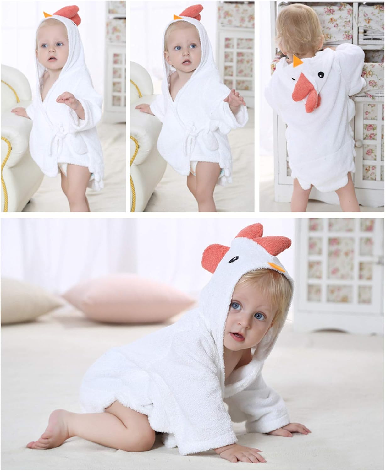 Cicilin Unisexe Bebe Mignon Animal Peignoir Sortie De Bain A Capuche Drap De Bain Deguisement Cosplay Serviettes De Bain En Coton Robe De Chambre Poncho Couvertures Robes De Chambres Et Kimonos Vetements