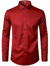 JEMITOP Men's Stretch Wrinkle Free Dress Shirts