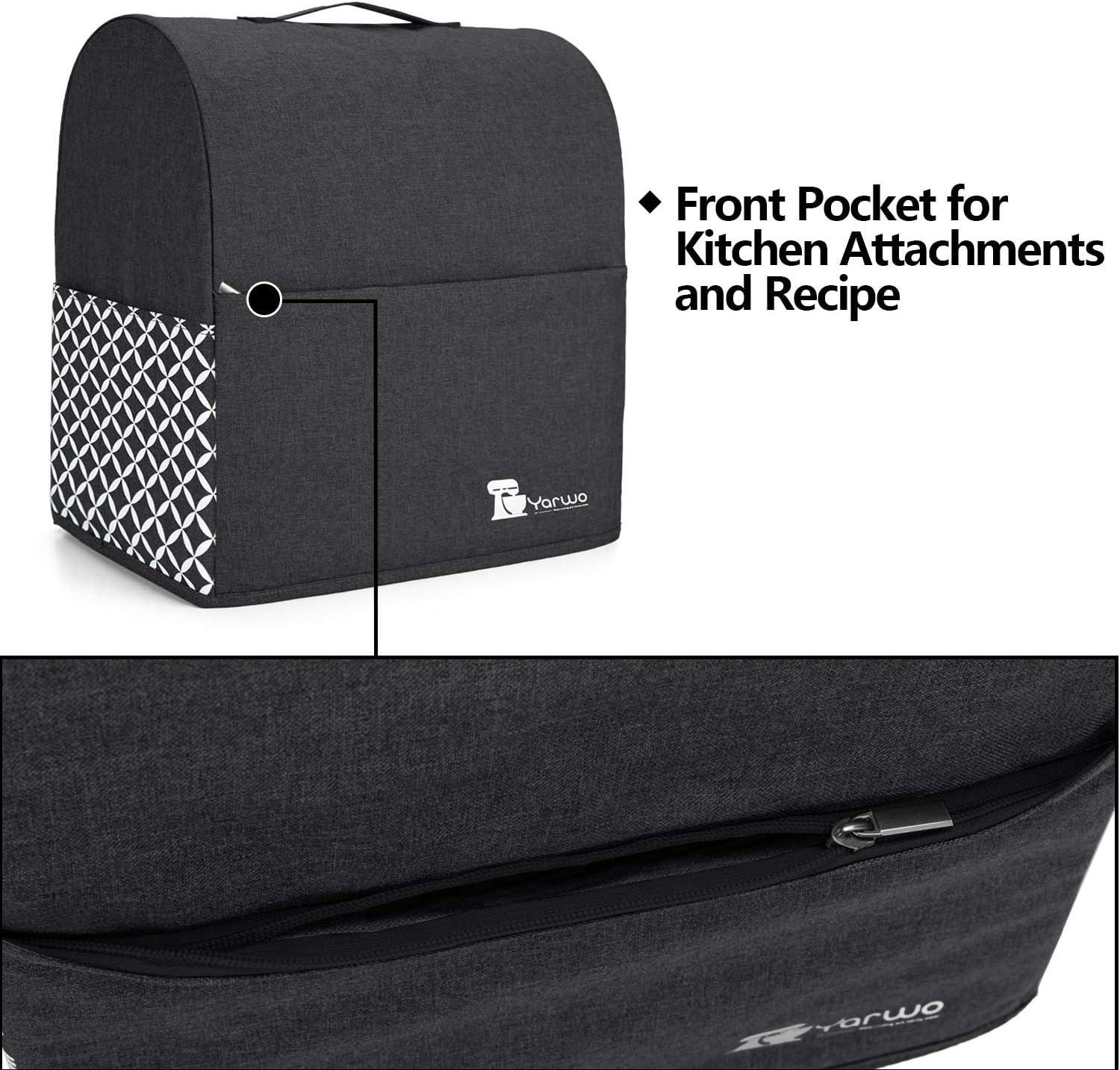 Yarwo Stand Mixer Cover Protective Dust Cover with Top Handle and