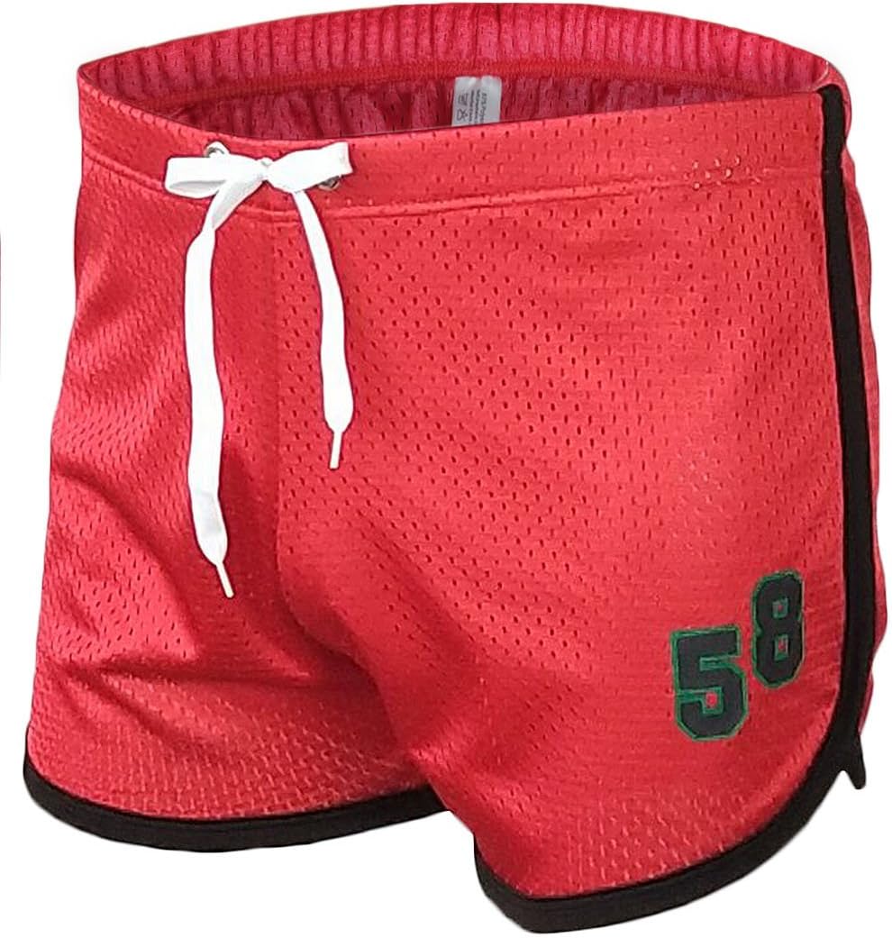 Men's Running Workout Shorts Mesh Bodybuilding Gym Fitness Training Short Pants