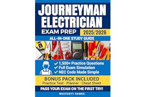 Journeyman Electrician Exam Prep: All-in-One Study Guide with 1,500+ Practice Questions, Full Exam Simulation, NEC Code Mastery, and Bonus Materials via QR Code