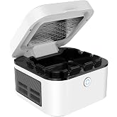 FUKANG Rechargeable Smokeless Ashtray Indoor, Replaceable HEPA Filter White | Cigar Ash Tray for Car, Home and Outdoor Use, Odor Absorber for Smoker, 2 Fan Speed, Cigarette Smoke Catcher, Flip-top Design