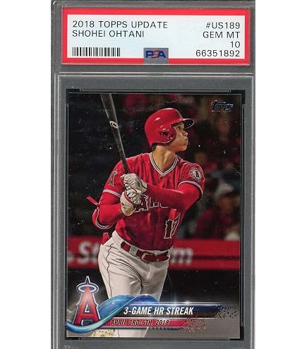 2018 Topps Update Shohei Ohtani #US285 Rookie RC Baseball Card - PSA 10 Graded