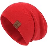 jaxmonoy Slouchy Knit Beanies Winter Hats for Women Men Soft Warm Reversible Slouch Cuffed Skull Knitted Beanie Cap
