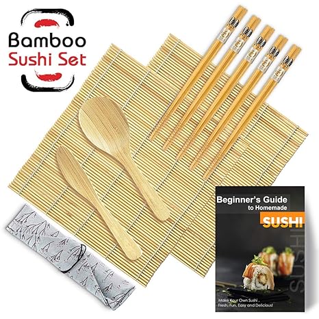 DYFFLE Sushi Set, 10 Teile - Sushi Maker Set für Anfänger, Sushi Selbst Machen Set zum Selber Machen für Sushi-Liebhaber (2 S