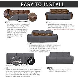 Easy-Going 8 Pieces Recliner Sofa Stretch Sofa