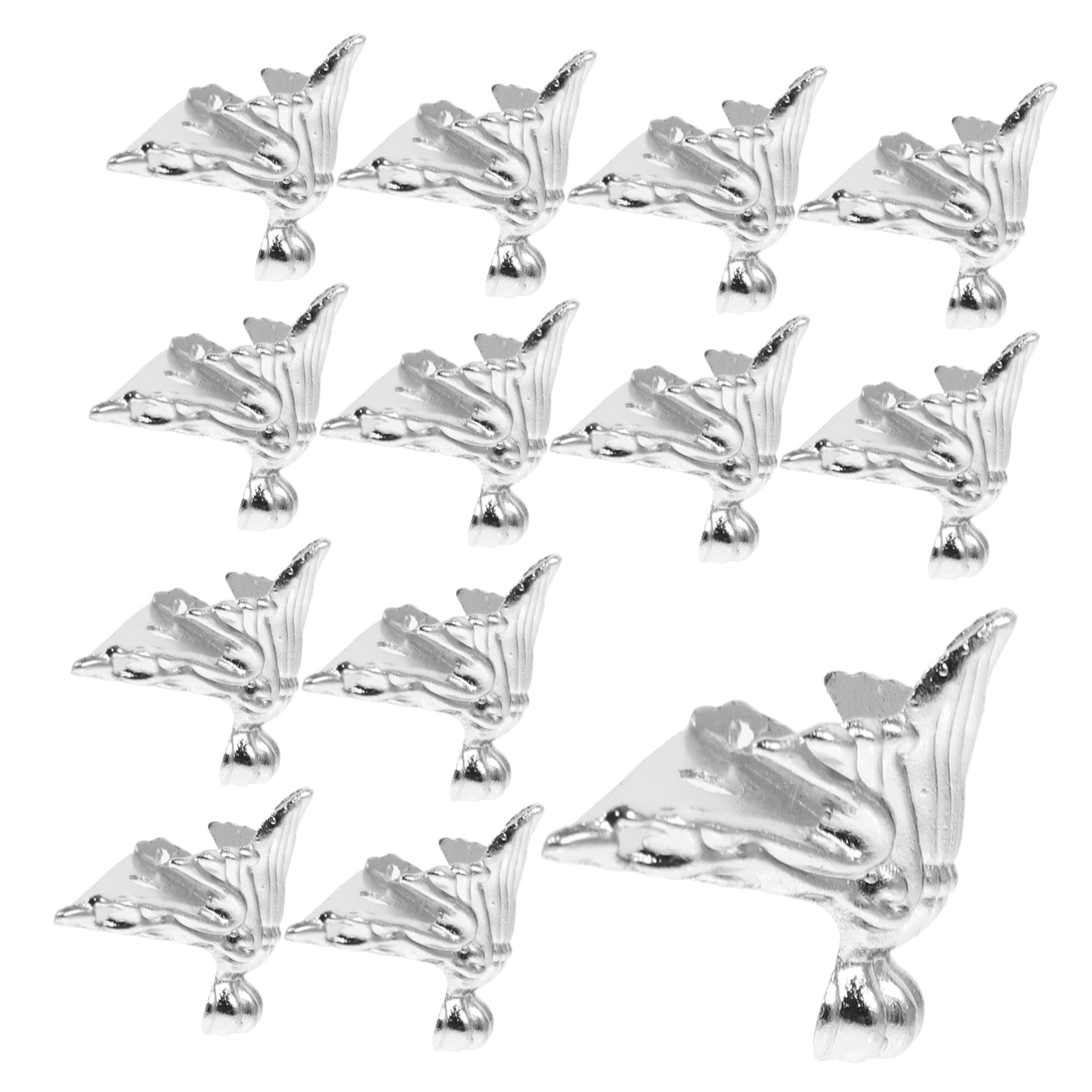 Housoutil 20pcs Box Antique Feet Furniture Corner Guards Ornament Boxes Corner Protector Antique Leg Feet Jewelry es Hardware Wooden Case Legs Protective Bread