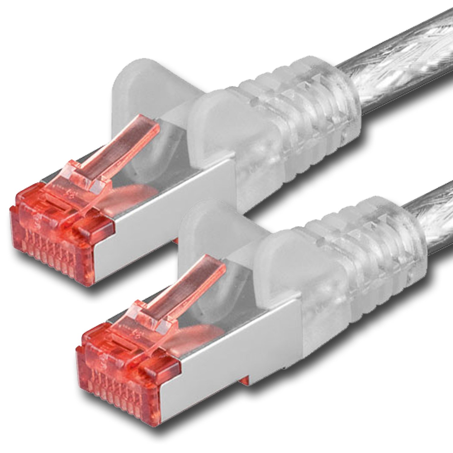 1aTTack.de 1x 30m - Cat 6 network cable patch cable Cat6 RJ45 SFTP - transparent