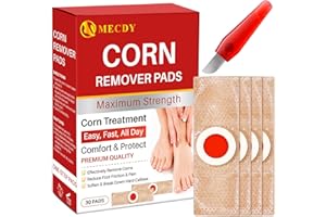 MECDY Corn Removers for Toes, Callus Remover for feet, Maximum Strength Foot Corn Remover, Fast & Effective Corn Removal, All-Day Pain Relief, 30 Pads