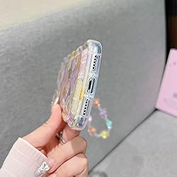 for iPhone 11 Pro Curly Wavy Case, Cute Colorful