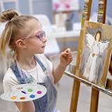 ZGTS 16Pcs Kids Paint Brushes Set with Palette Art Supplies for Children view 5
