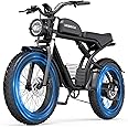 Urbrica Electric Bike for Adults, 1500W/3000W 30-35MPH,48V23AH, Max 75Miles Electric Motorcycle 20" Fat Tire Dirt Bike, Shamano 7-Speed E-Bike