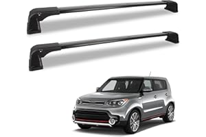 ASOPARTS Anti-Theft Roof Rack Cross Bars Compatible with 2014 2015 2016 2017 2018 2019 Kia Soul, Heavy Duty Aluminum Crossbars Lockable Roof Rail