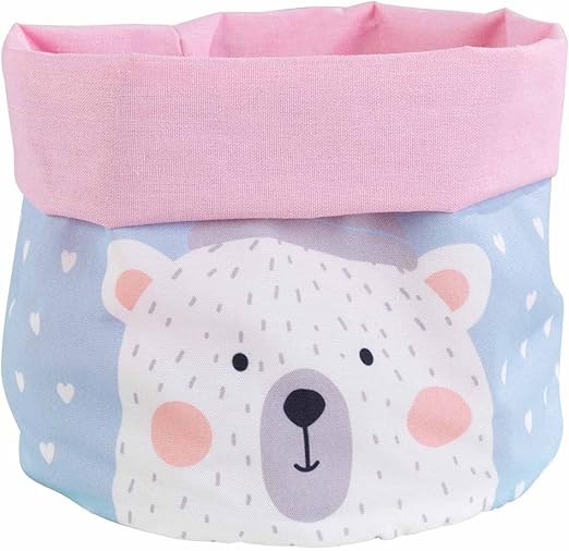Aufbewahrungskorb Fur Kinder Spielkorb Stoff Blau Rosa