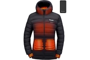 EOYEKLI Heated Jacket for Women, Women's Heated Jacket,12V 20000mAh Battery, Heated Winter Coat, Electric Heating Jacket, Lightweight