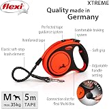 flexi Xtreme Tape Leash 5 M Up To 35 kg Black/Orange Retractable view 2