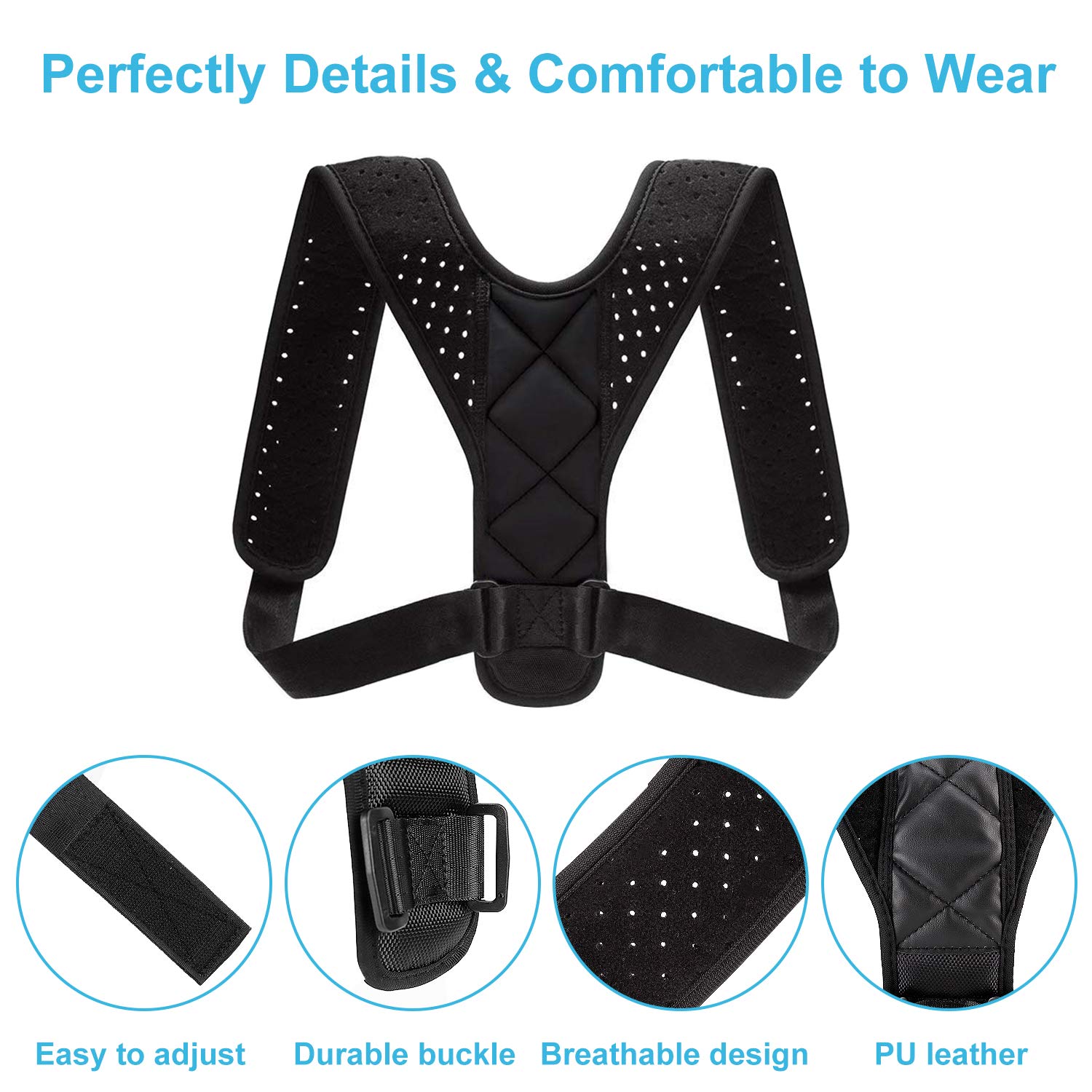 Black Fda Approved Back Brace Posture Corrector For Women Men Posture Brace Effective Comfortable Adjustable Posture Correct Brace Neck Pain Relief Upgrade 2019 Tools Home Improvement Ergonomic Supports Fcteutonia05 De
