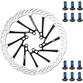 YBEKI 2-Pack Bike Disc Brake Rotor (160/180/203mm) CNC-Machined / 12 Bolts - 6-Hole Lightweight Stainless Steel Rotors with H