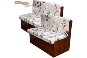 GOSTADY Waterproof RV Dinette Cushion Covers Stretch Printed RV Sofa Seat Slipcovers Replacement Non-Slip Camper Cushion Slipcovers Washable RV Dinette Seat Covers Include 2 Bench Cover & 2 Backrest Cover 01