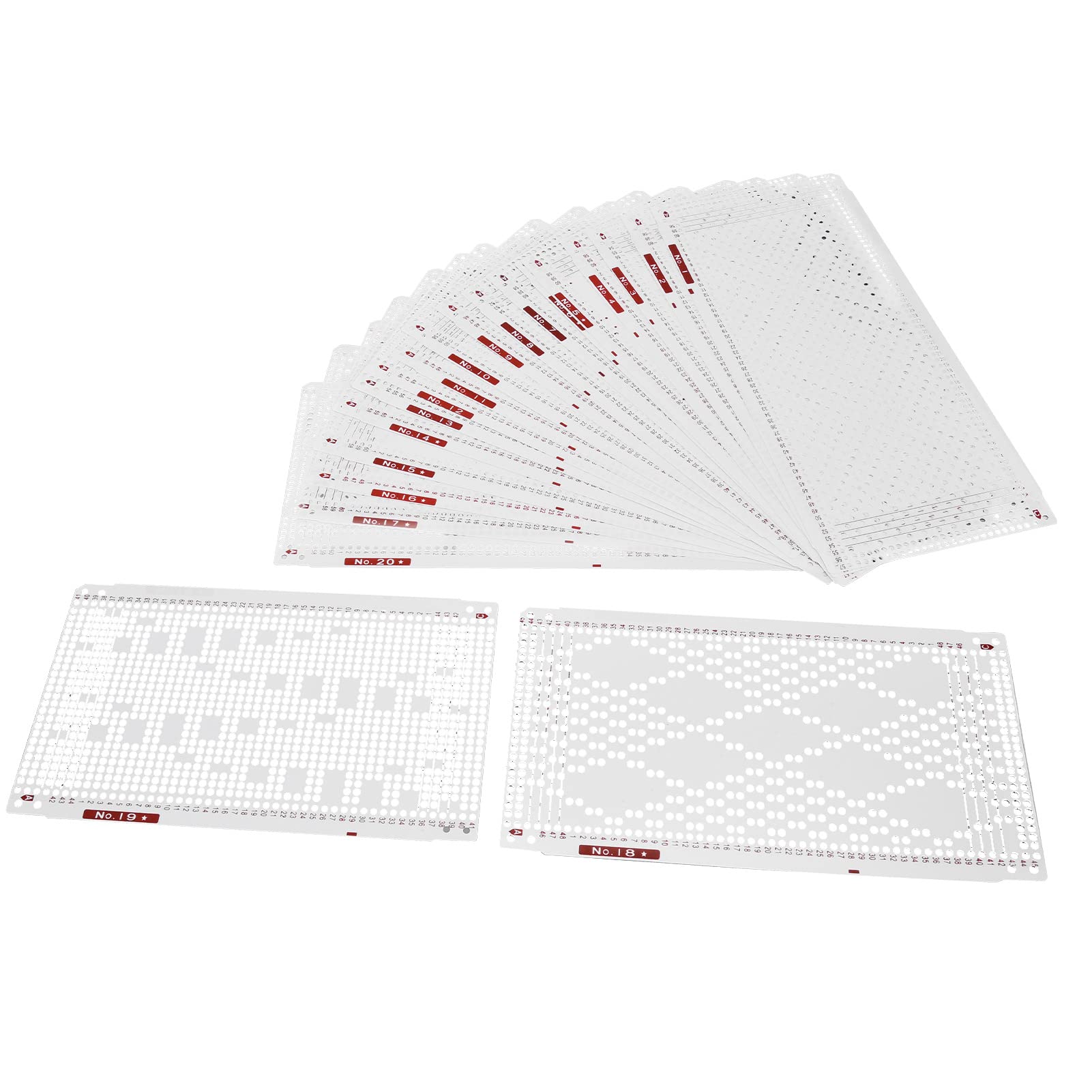 XINL 20 Pcs Punch Card, Soft Stitches, Knitting Machine Pattern Card, Professional Double Sided Printing, SK280, SK218, SK325, SK326, SK327, SK328, SK640