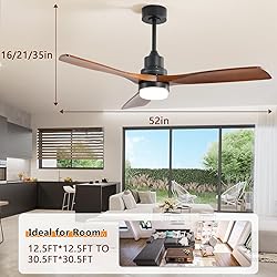 CACI Mall 52 inch Ceiling Fan with Lights Remote