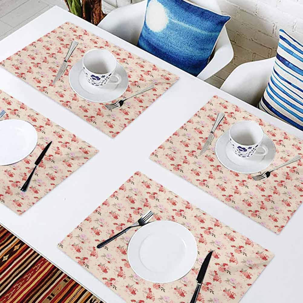 Non Slip Wipeable Placemats Place Mats, Garden Art