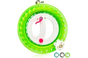 Flying Hoofer Kite Reel Winder for Adults & Kids - 9 Inch Dia, 1640FT High Strength String with Connector - Large Handle, Safety Lock, Kite Line Winder for Effortless Flying and Control.