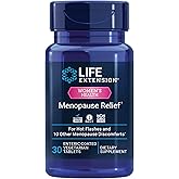 Life Extension Menopause Relief – Siberian Rhubarb, Menopause Supplement for Women, Ease hot Flashes, Mood Swings, Night Sweats Relief, Hormone-Free, Gluten-Free, Non-GMO, Vegetarian, 30 Tablets