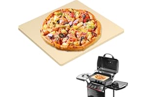 GDGZJJD Extra Large Pizza Stone 17.7" x 17.7",Cooking Stone for Grill Rectangular, Baking Pizza Stone for bread, Ideal for Grilling Baking Several Sizes of Pizzas