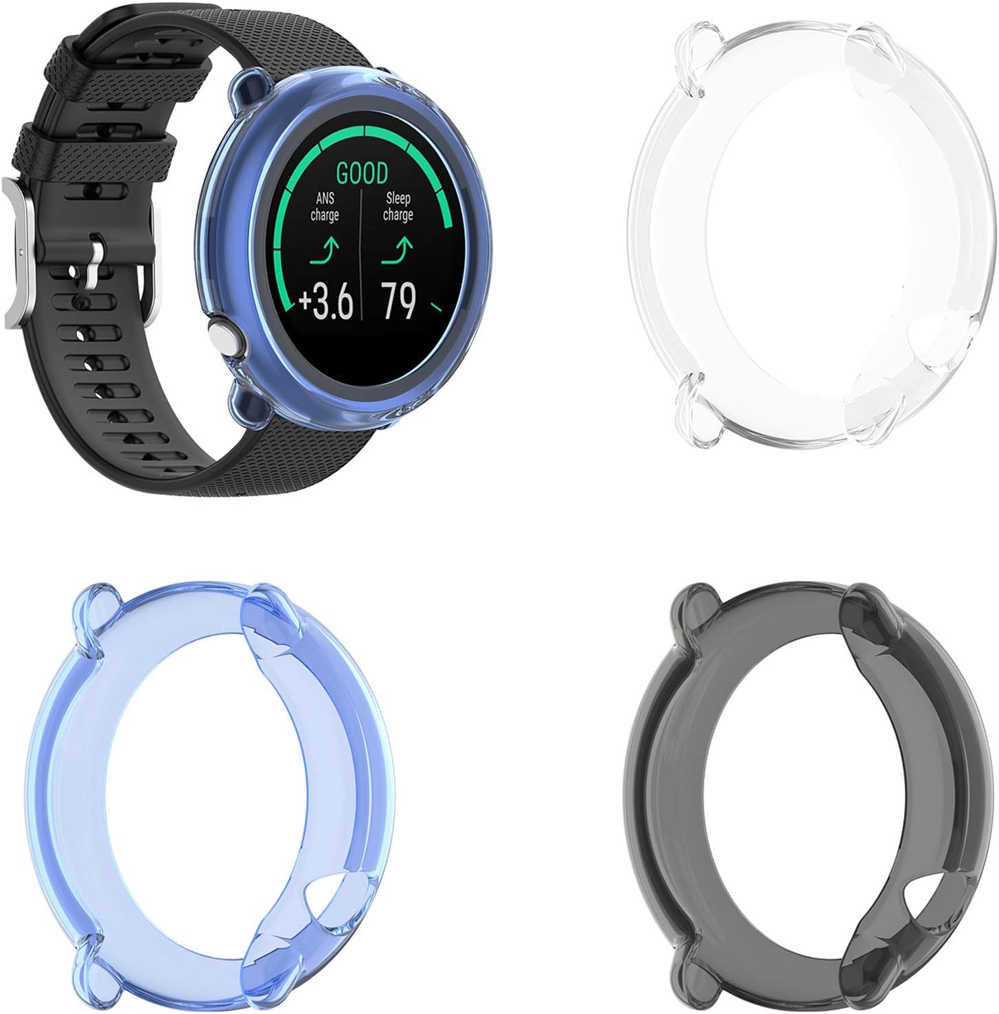 TenCloud Cases Compatible with Polar Ignite Case, TPU Protective Cases Cover Protector Shell Bumper for Ignite Smartwatch (3 Colours) - Image 3