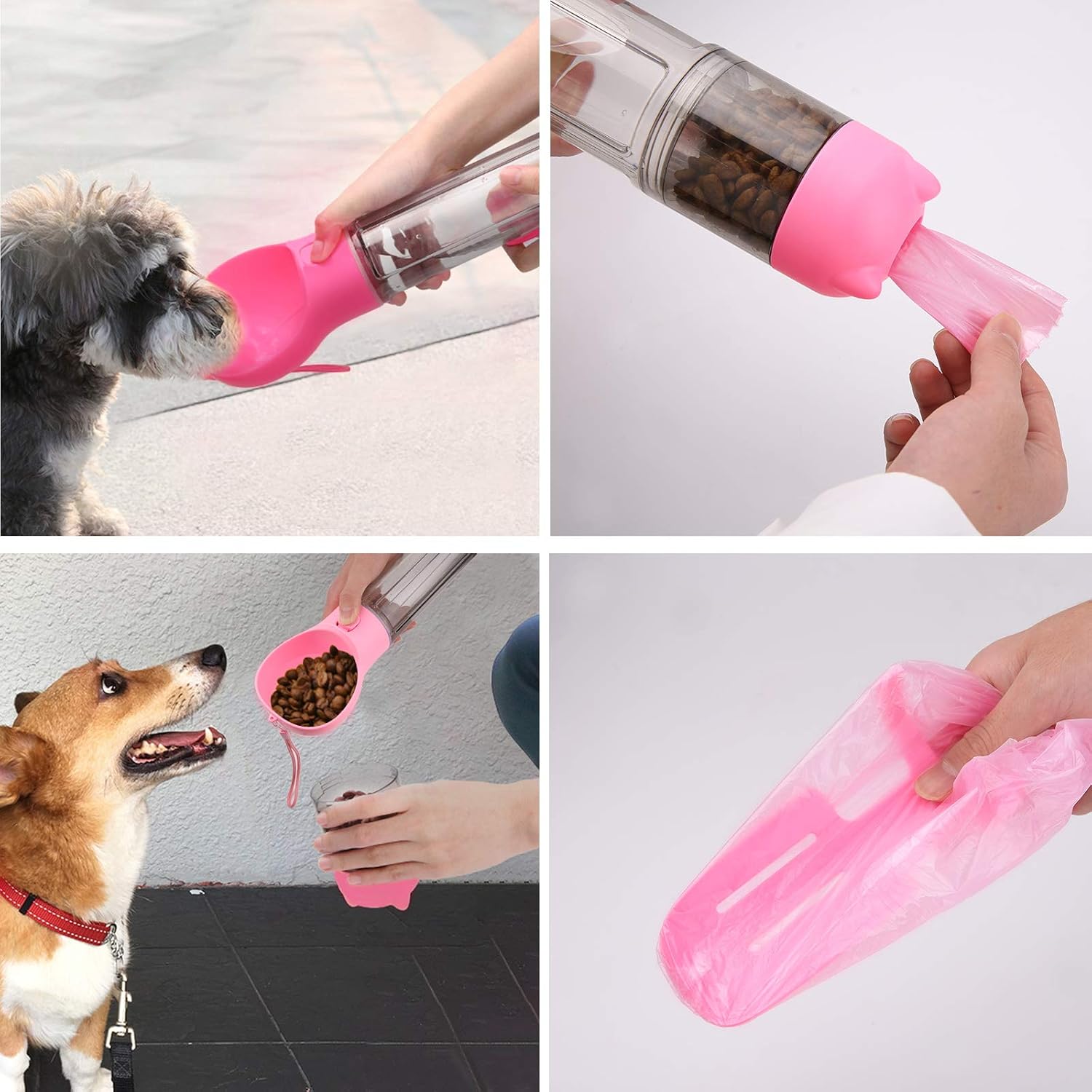 DaiWeier Portable Dog Water Bottle Upgrade 500ml Dog Travel Water Bottle with Dispenser Drinking Bowl with Garbage Shovel - Image 5