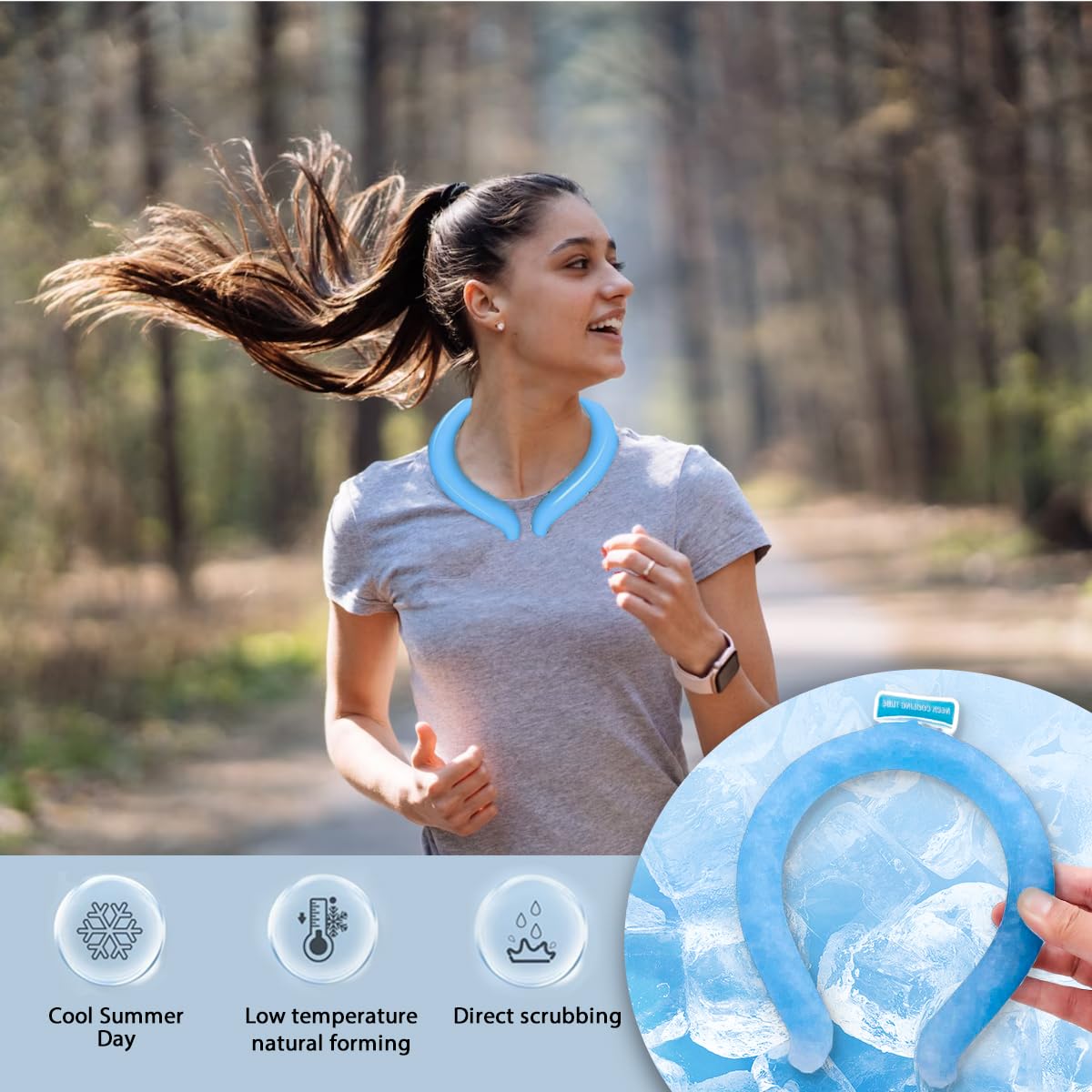 Neck Riing Mua Neck Cooling Tube, Neck Cooling Ring, Reusable Wearable Cooling ...