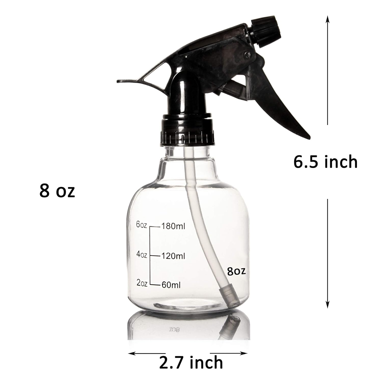 Youngever 6 Pack Empty Plastic Spray Bottles, Spray Bottles for Hair and Cleaning Solutions (8 Ounce) : Beauty