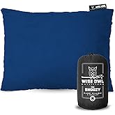 Wise Owl Outfitters Camping Pillow – Memory Foam Travel Pillow for Airplane Sleeping, Hiking, Backpacking & Outdoor Use - Small & Portable for Adults, Car, Camp & Tent