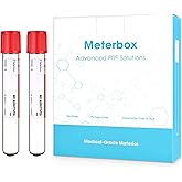 Meterbox 10 mL PRF Tubes, Premium Glass Tube with No Additive, Individually Wrapped, Box of 10