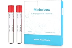 Meterbox 10 mL PRF Tubes, Premium Glass Tube with No Additive, Individually Wrapped, Box of 10