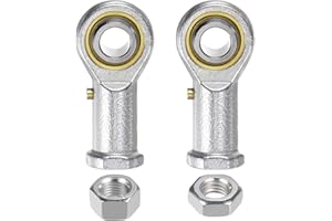 uxcell PHSB6 3/8 Inch Female Rod End Bearing Set - 2pcs of 3/8-24 Left and Right Hand Thread Rod Ends with Jam Nut