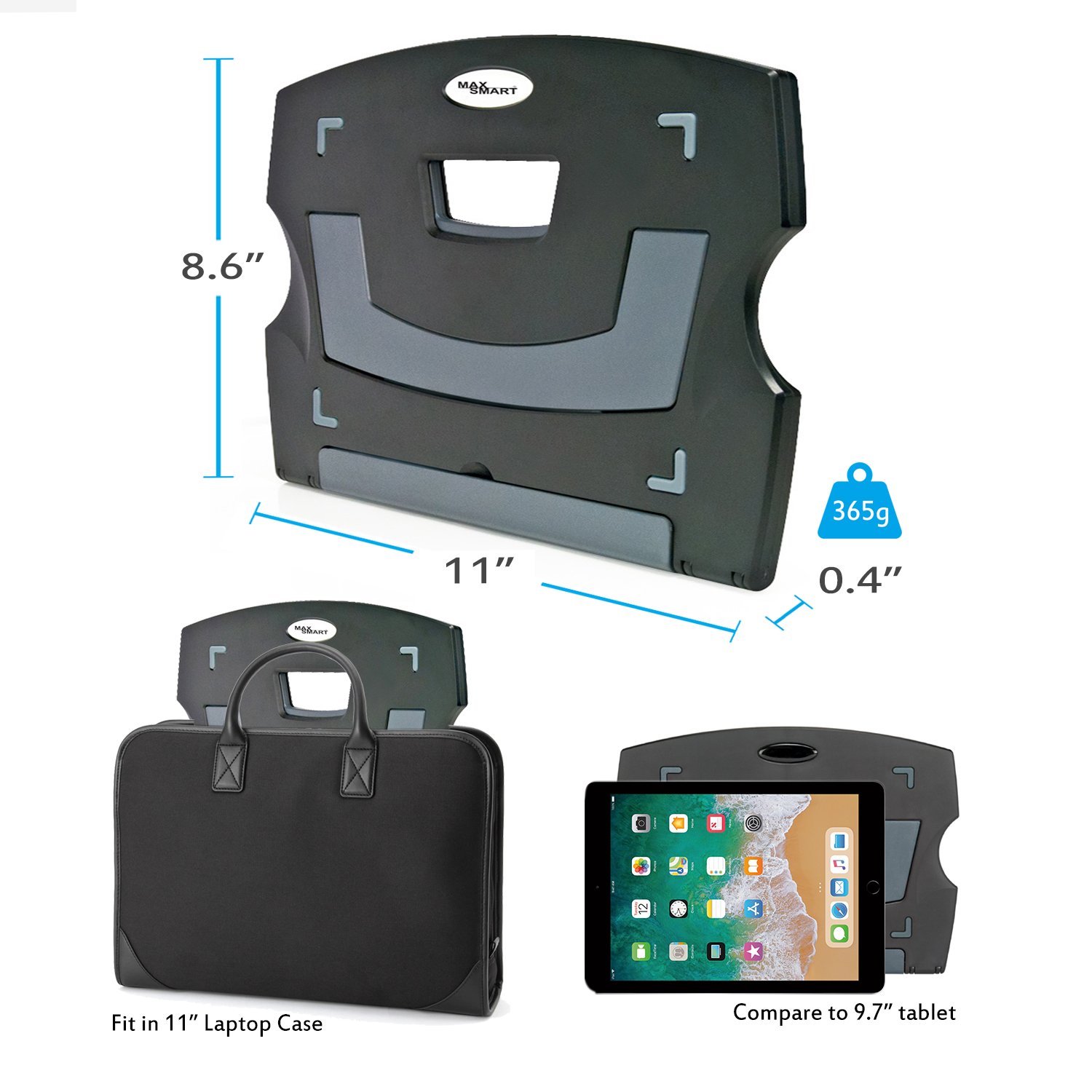 MAX SMART Tablet Drawing stand for Digital Graphic Tablet, Office Laptop Stand Riser Folding Thin Adjustable Angles for Laptop/Tablet/Artisul D13, D10, iPad Pro Wacom Cintiq (gray)