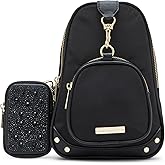 MADDEN GIRL WAVE SLING CROSSBODY, BLACK, O/S