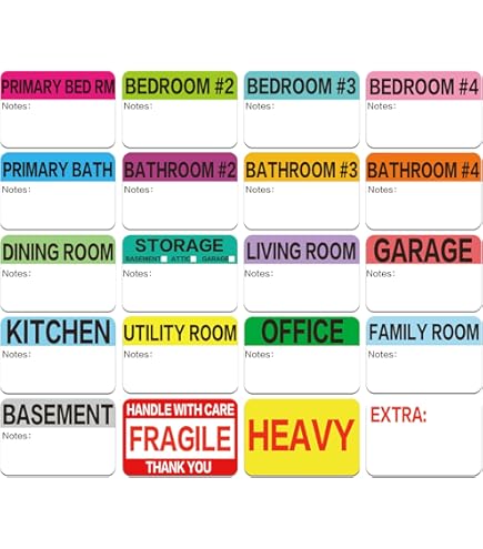 étiquettes Code Couleur 500 Étiquettes Autocollantes Violettes 7,6x2,5cm - Organisation Déménagement Autocollants Déménagement